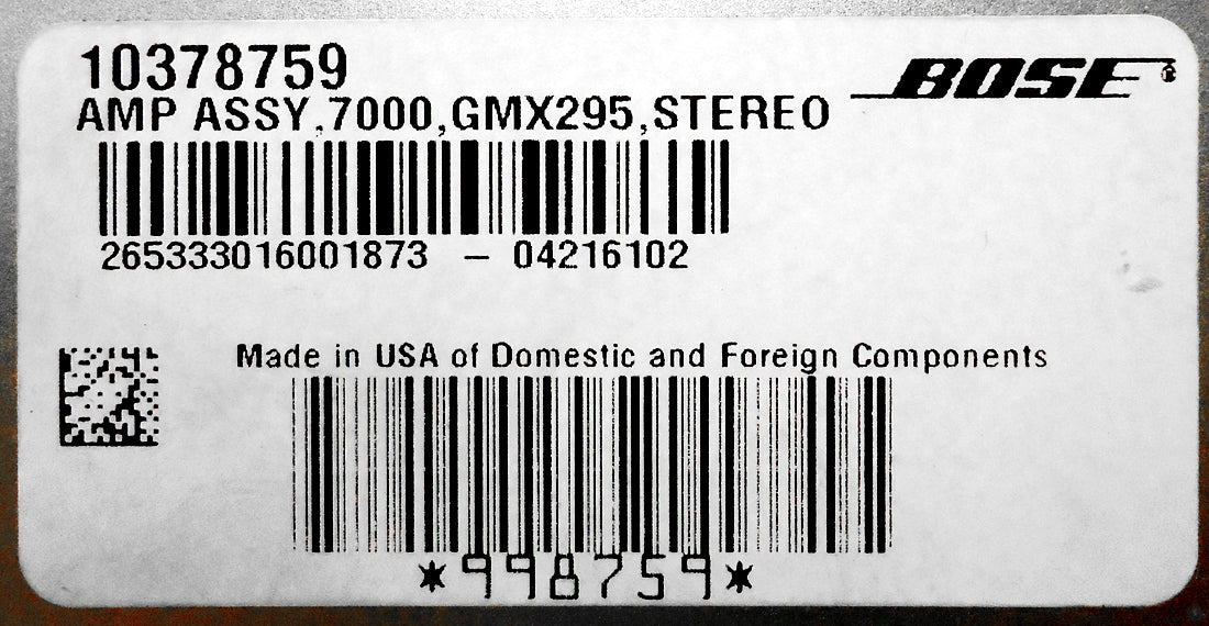 Cadillac STS bose radio audio amplifier 2005 2006 2007 2008