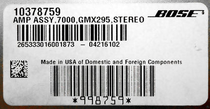 Cadillac STS bose radio audio amplifier 2005 2006 2007 2008