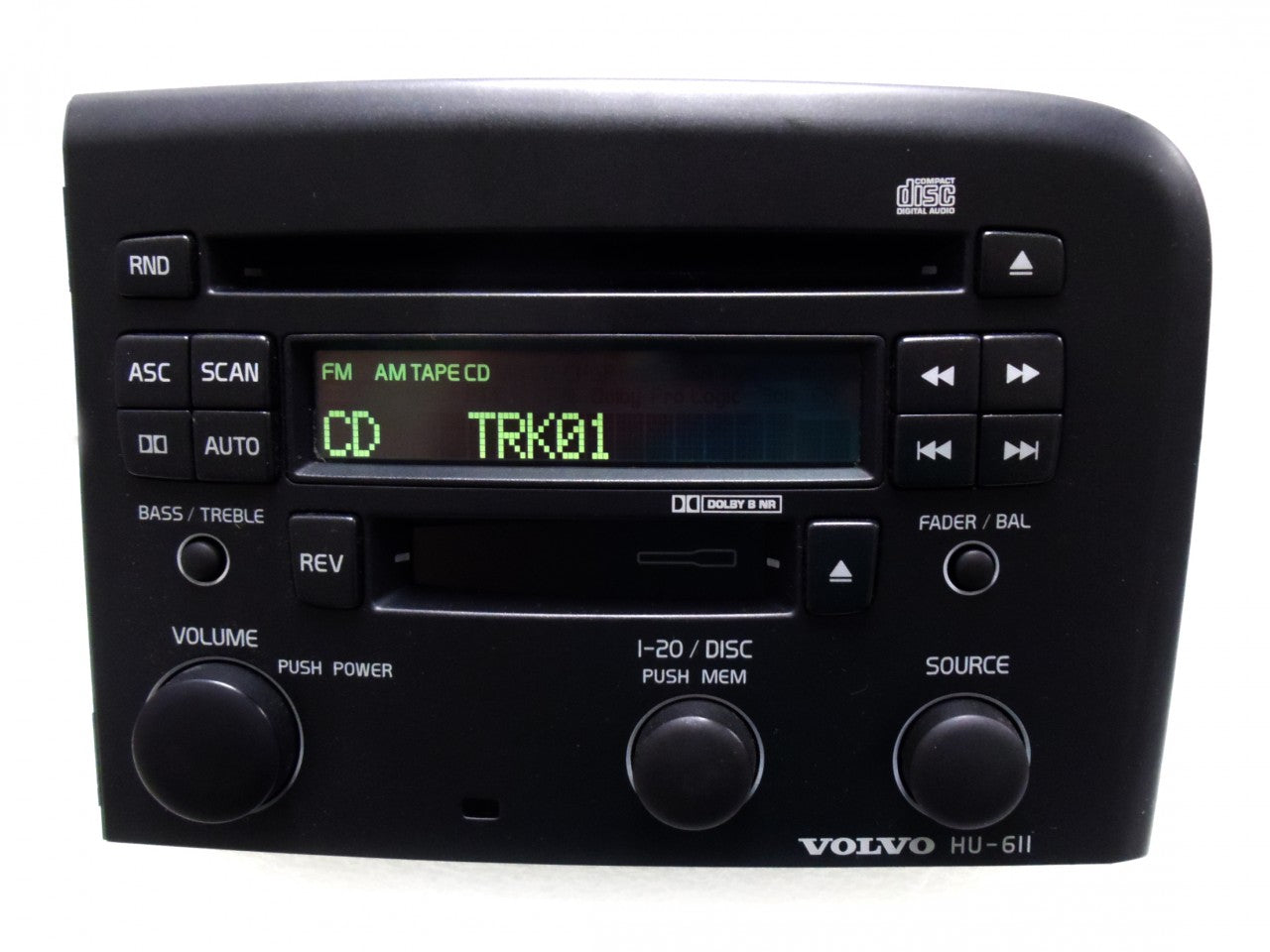 VOLVO HU-611 S80 S-80 Radio Stereo Tape CD Player OEM Dark Gray 2003 2004 2005