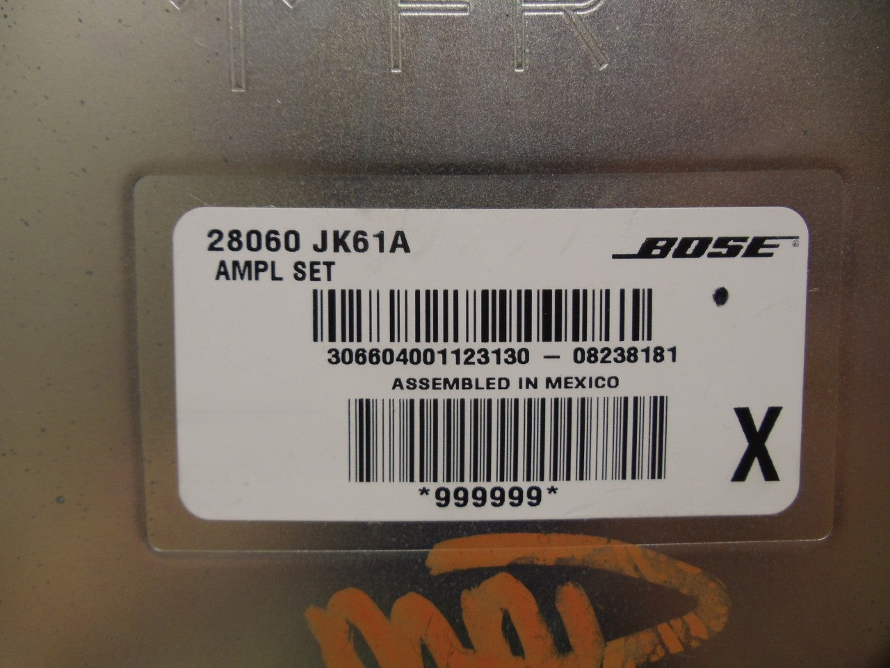 INFINITI G35 G-35 G37 G-37 G25 G-25 Audio Amplifier Amp 28060-JK61A 28060-JK60A 28060-JK000 2007 2008 2009 2010 2011