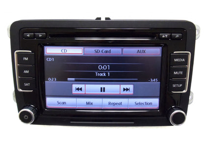 2010 2011 2012 VW Volkswagen Jetta Passat Golf GTI Rabbit EOS OEM Radio Stereo 6 Disc Changer CD Player Touch Screen SD Mp3 Sirius Satellite RCD-510