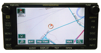 2005 - 2007 Toyota Navigation GPS System Radio 4 Disc CD Changer E7006