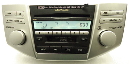 2005 - 2009 Lexus RX330 RX350 Radio CD Player 6 Disc Changer P6863 AP6867