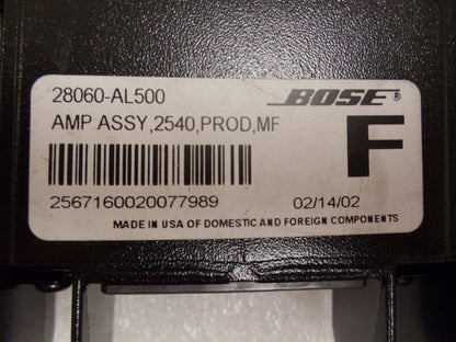 2003 03 INFINITI G35 G-35 Radio Stereo Amplifier BOSE AMP 200 WATT 28060AL500