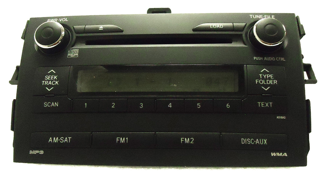 TOYOTA Corolla Satellite Radio 6 Disc Changer MP3 CD Player A518A2 86120-02B10 2009 2010 2011 OEM