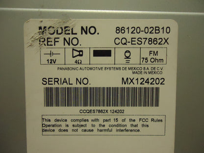TOYOTA Corolla Satellite Radio 6 Disc Changer MP3 CD Player A518A2 86120-02B10 2009 2010 2011 OEM