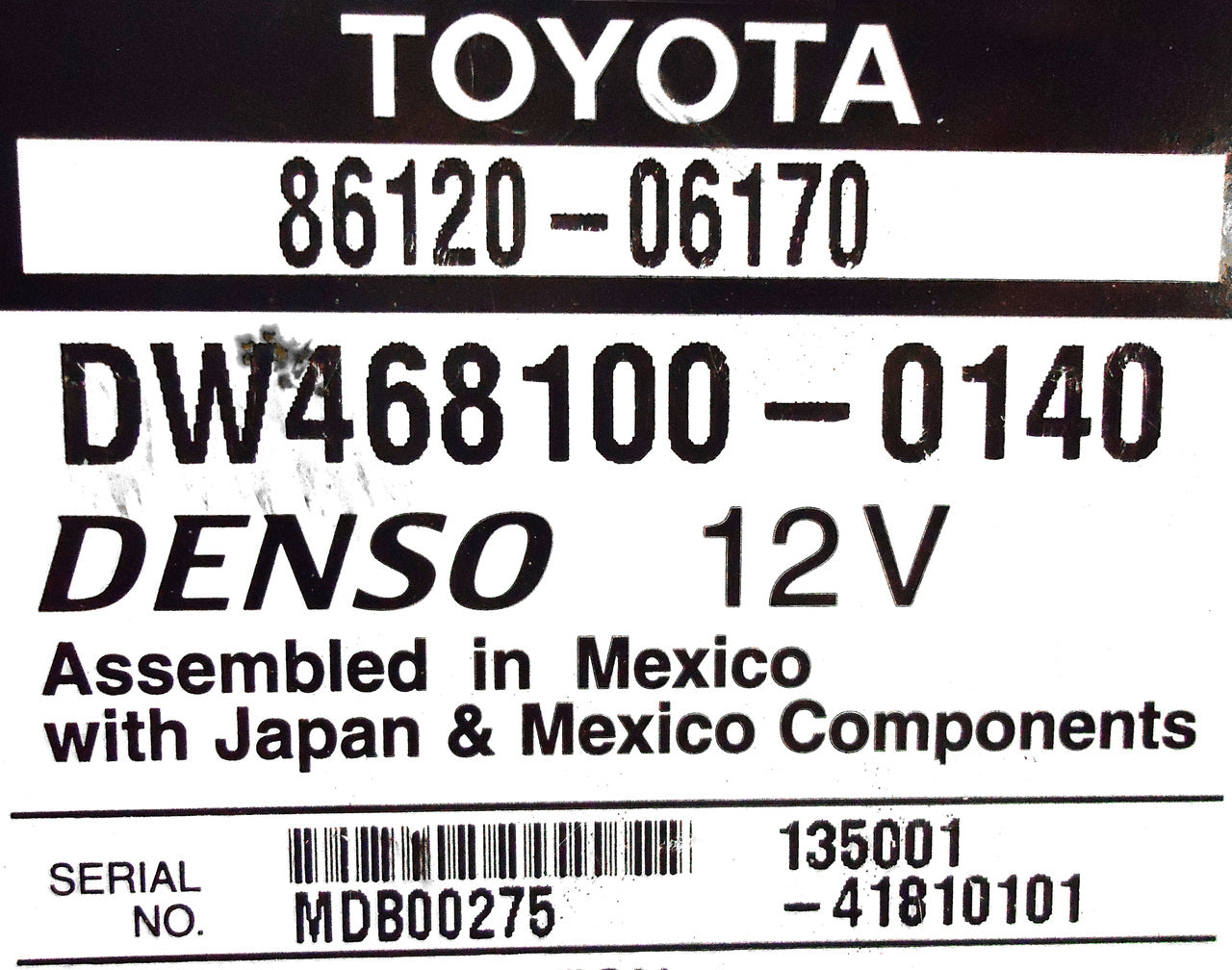 E7001 Toyota Solara Navigation GPS system radio cd player