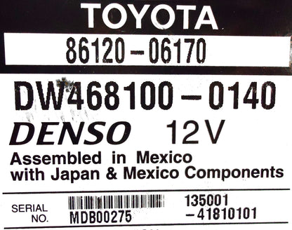 E7001 Toyota Solara Navigation GPS system radio cd player