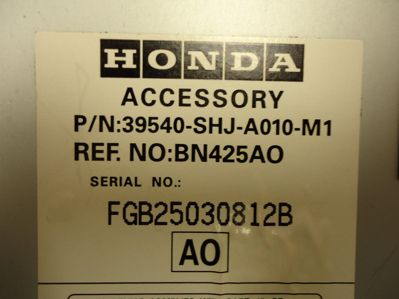 2005 2006 2007 HONDA Odyssey OEM Navigation GPS System DVD Rom Drive