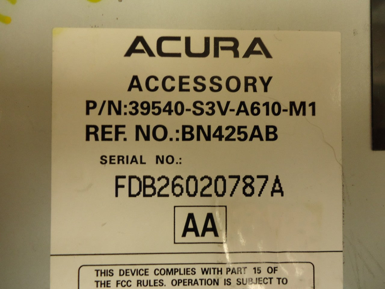 2004 2005 2006 ACURA MDX Navigation GPS System DVD Rom Drive