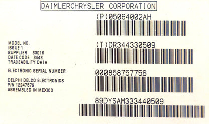 CHRYSLER SIRIUS Satellite Radio Receiver Module