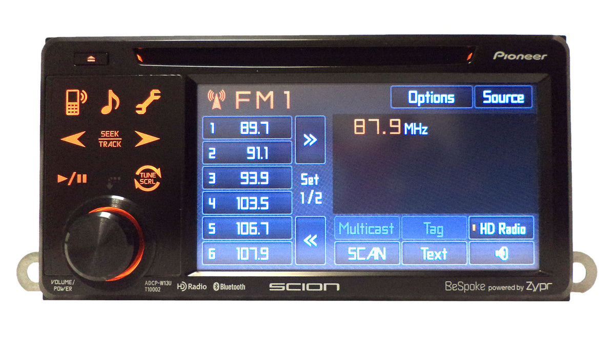SCION tC Pioneer Bluetooth BeSpoke HD Radio Stereo CD Player