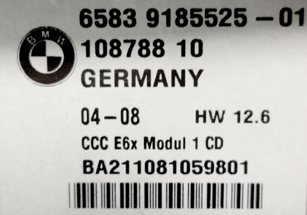 08 09 BMW 5 Series 535i OEM Navigation DVD ROM Radio CD Player NON-LOGIC 7