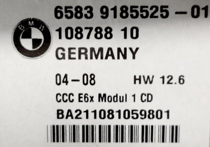 08 09 BMW 5 Series 535i OEM Navigation DVD ROM Radio CD Player NON-LOGIC 7