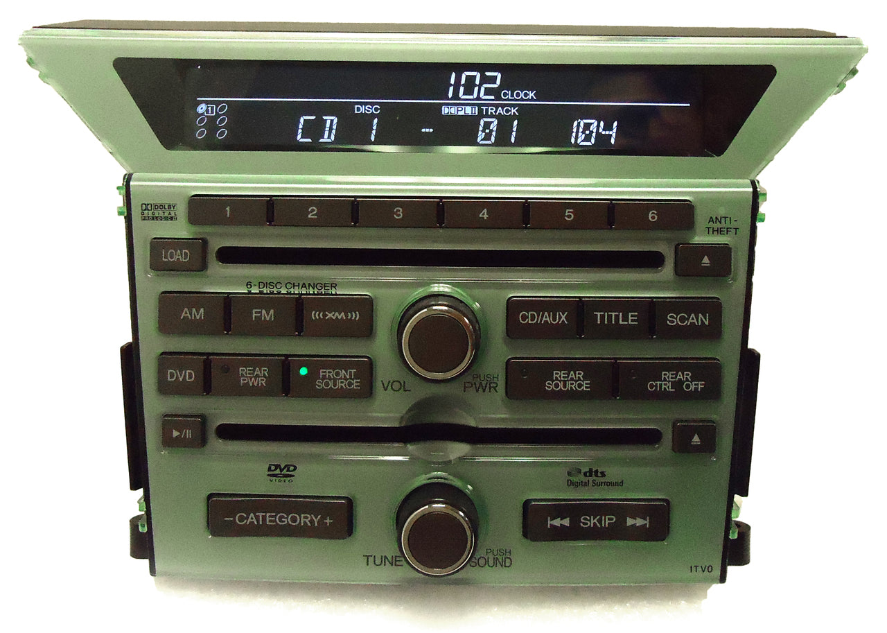 HONDA Pilot Radio 6 Disc Changer CD DVD Player Rear Entertainment System 1TV0 2009 2010 2011 OEM 39100-SZA-A800