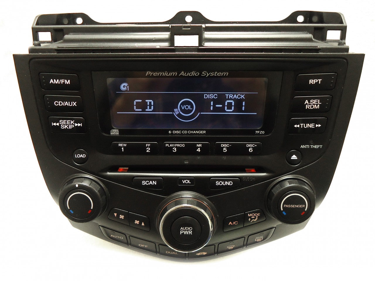 HONDA Accord Radio Stereo 6 Disc Changer CD Player Premium Audio System Dual Climate Control 7FZ0 2003 2004 2005 2006 2007