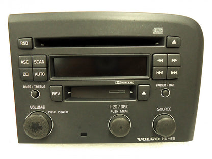 1999 - 2003 VOLVO S80 S-80 Radio Stereo Tape CD Player HU-611 Light Grey Light Wear