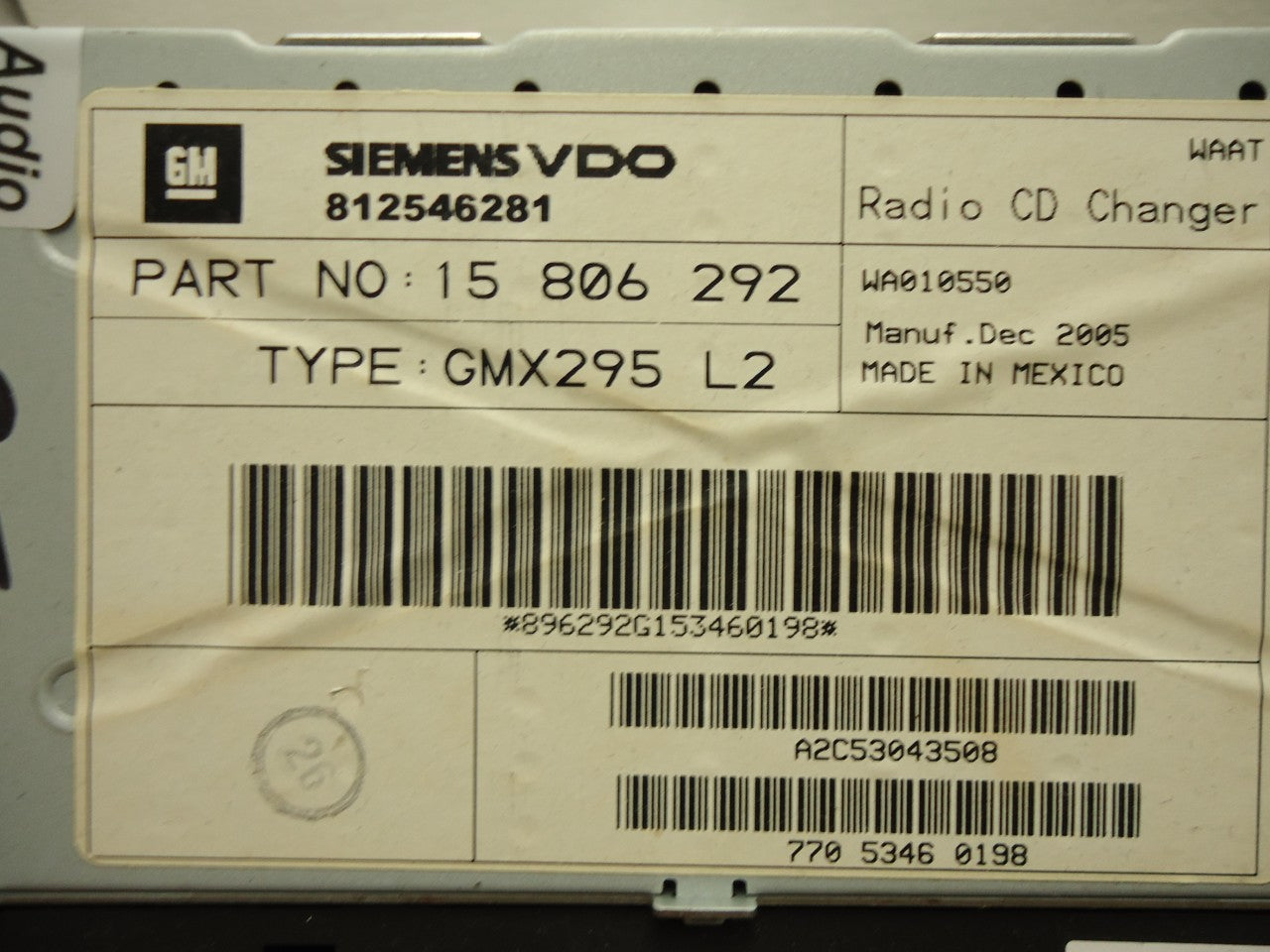 CADILLAC STS Radio Stereo 6 Disc Changer CD Player OEM