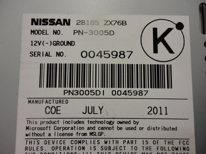 2011 NEW Nissan MAXIMA RDS OEM Radio BOSE AUX MP3 6 Disc CD CY09H 28185-ZX76B