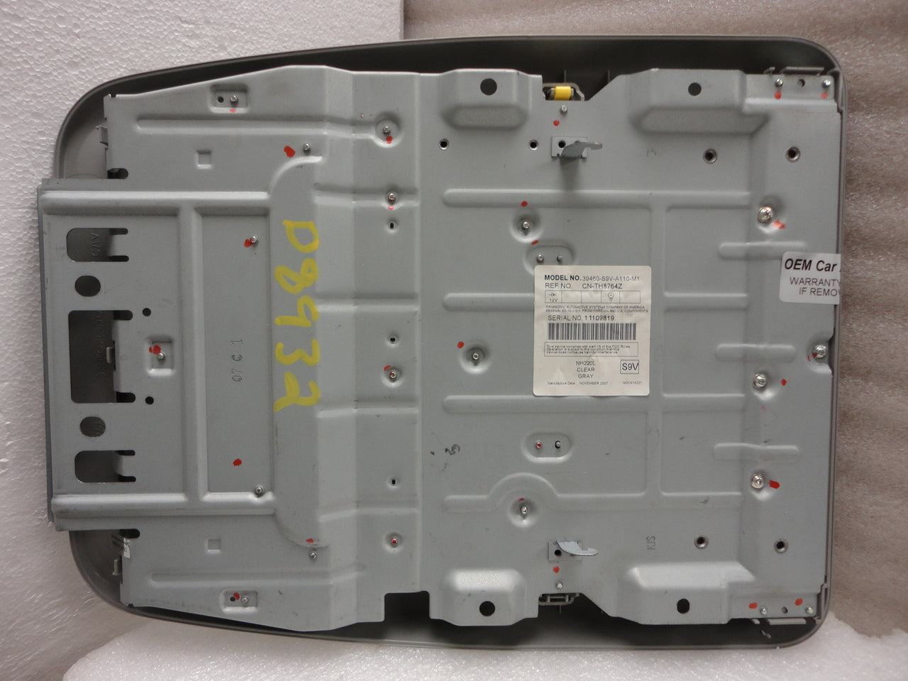 2006 2007 2008 HONDA PILOT OEM Factory Roof DVD Display Screen 39460-S9V-A110-M1