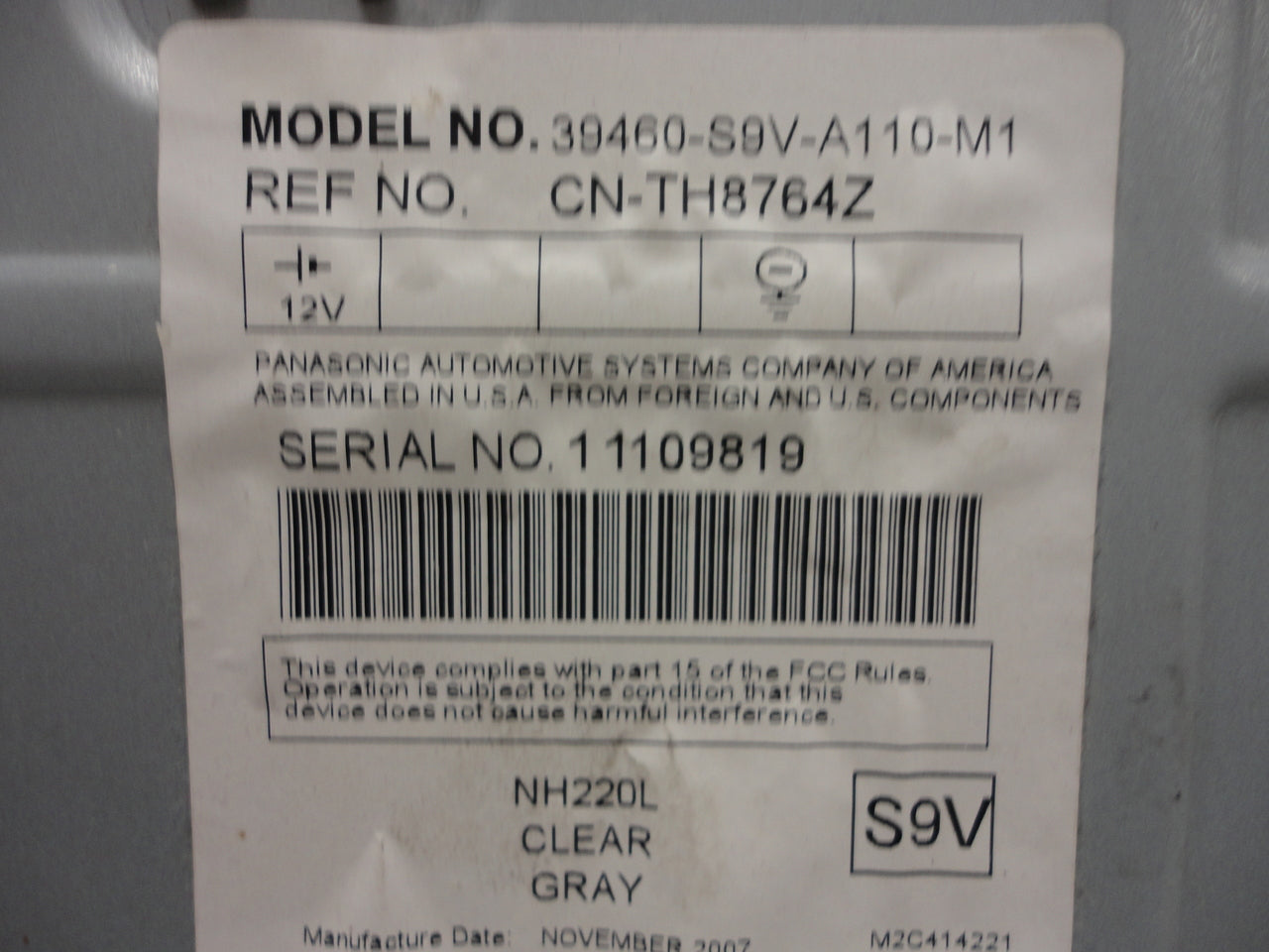 2006 2007 2008 HONDA PILOT OEM Factory Roof DVD Display Screen 39460-S9V-A110-M1