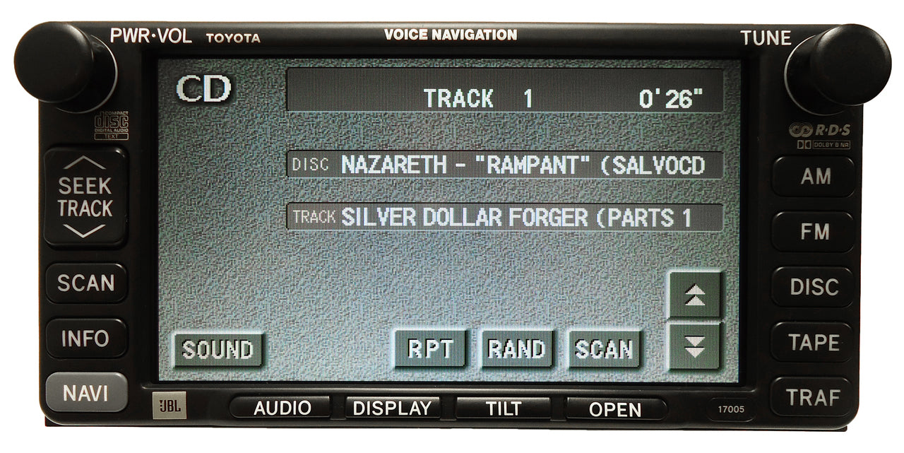 TOYOTA Sienna JBL Navigation GPS LCD Display Screen Monitor Radio CD Tape Player 17005 86120-08150 2004 2005 OEM