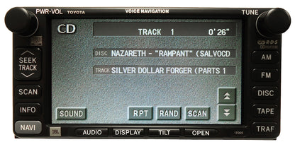 TOYOTA Sienna JBL Navigation GPS LCD Display Screen Monitor Radio CD Tape Player 17005 86120-08150 2004 2005 OEM