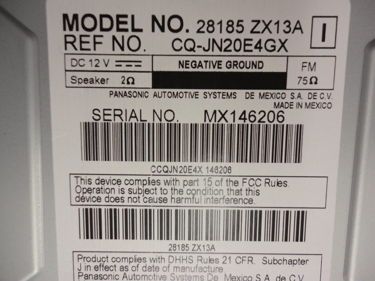 10 11 12 NEW NISSAN ALTIMA OEM AM FM Radio CD Player AUX PY05G 28185-ZX13A