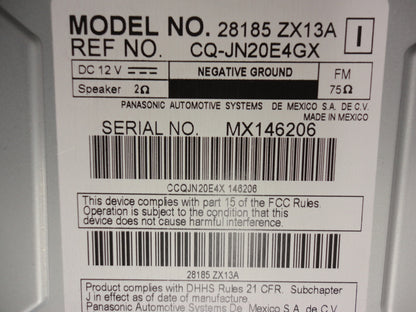 10 11 12 NEW NISSAN ALTIMA OEM AM FM Radio CD Player AUX PY05G 28185-ZX13A