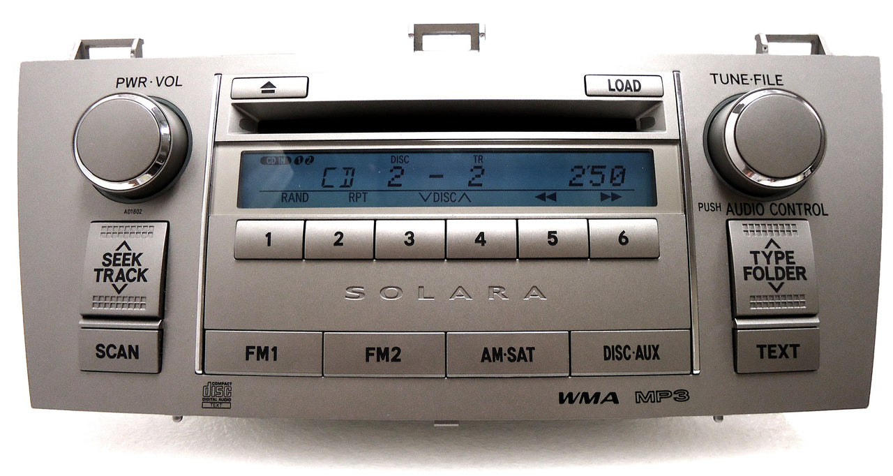 TOYOTA Solara Satellite Radio Stereo 6 Disc Changer MP3 CD Player AD1802 86120-06430 2004 2005 2006 2007 2008