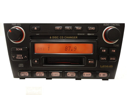 Lexus IS300 Radio 6 Disc Changer cd tape cassette player 16849 LEXUS Premium Sound