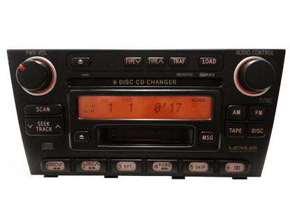 Lexus IS300 Radio 6 Disc Changer cd tape cassette player 16849 LEXUS Premium Sound