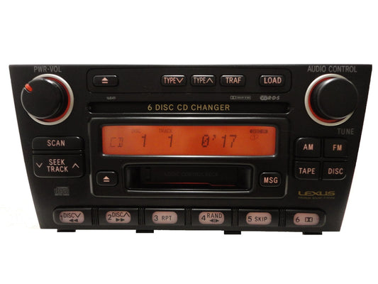 Lexus IS300 Radio 6 Disc Changer cd tape cassette player 16849 LEXUS Premium Sound