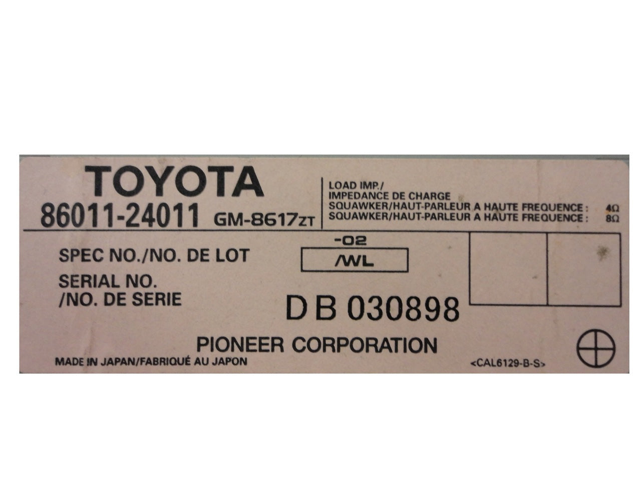 01 02 03 04 05 06 Toyota 4Runner Lexus LS430 RX330 Navigation Amplifier Module 86011-24010