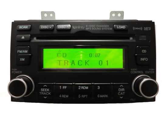 07 08 Hyundai Azera 6 Disc INFINITY CD Changer Player Radio MP3 2007 2008 BLACK