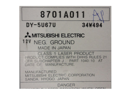 06 07 08 MITSUBISHI Eclipse GT Premium ROCKFORD FOSGATE Radio Stereo 6 CD Changer Player MP3 8701A011