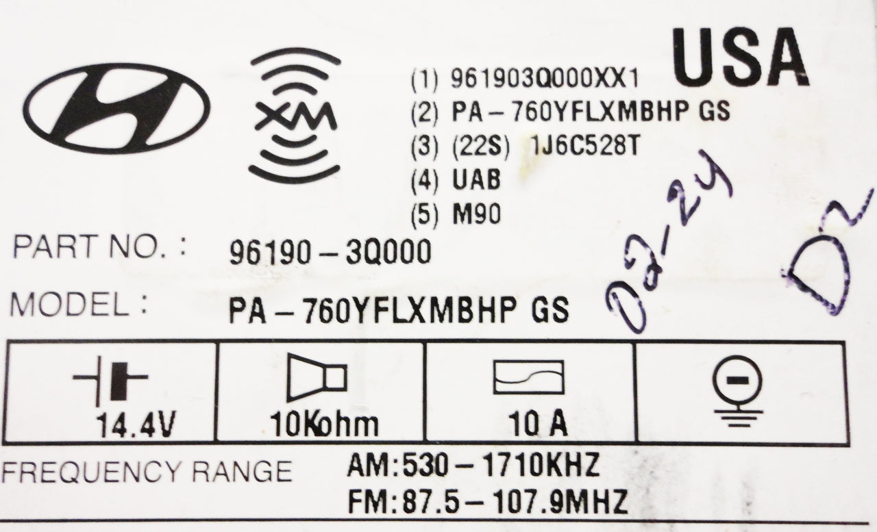 2011 2012 Hyundai Sonata INFINITY HD XM Bluetooth Aux 6CD Changer Player