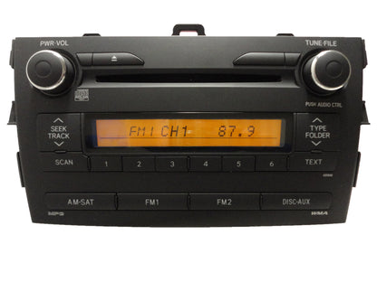 Toyota Corolla FMAM Satellite Radio CD Player 2009-2010