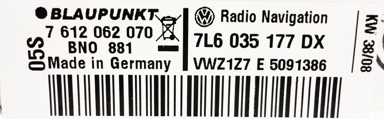 Re-Manufactured 2007 2008 2009 2010 Volkswagen Touareg OEM Navigation GPS Radio Stereo CD Player OEM