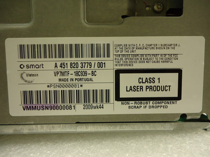 SMART Fortwo Radio Stereo Receiver 6 Disc Changer MP3 CD Player OEM A 451 820 3779 2008 2009 2010