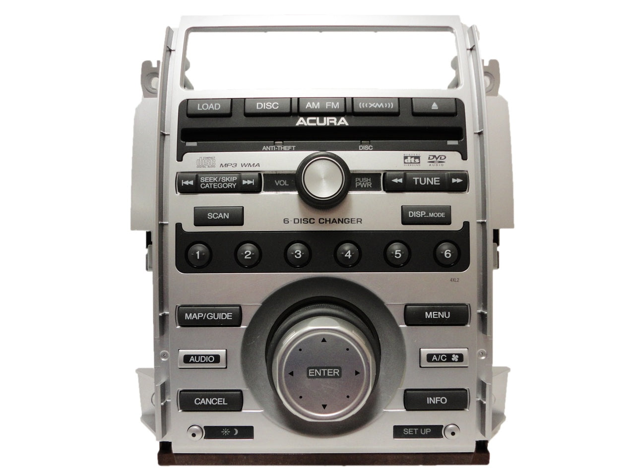 2005 2006 2007 2008 06 07 08 Acura RL XM Satellite Radio Stereo MP3 DVD 6 Disc CD Changer 4XL2 4XL0 39100-SJA-A02 39100-SJA-A002