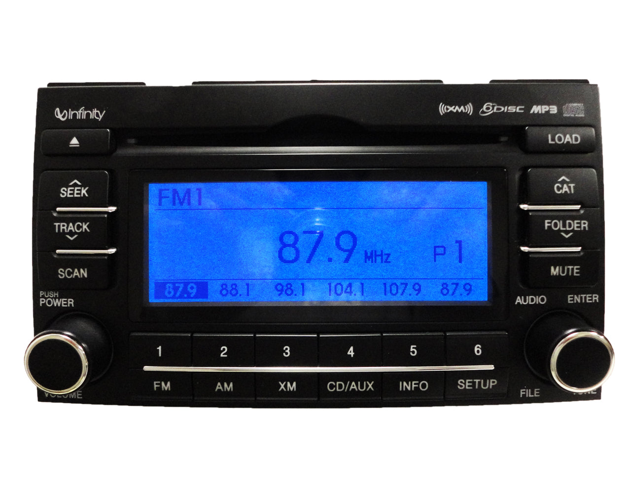 Hyundai Azera Infinity 6 disc CD changer MP3 XM radio black