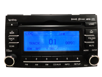 Hyundai Azera Infinity 6 disc CD changer MP3 XM radio black