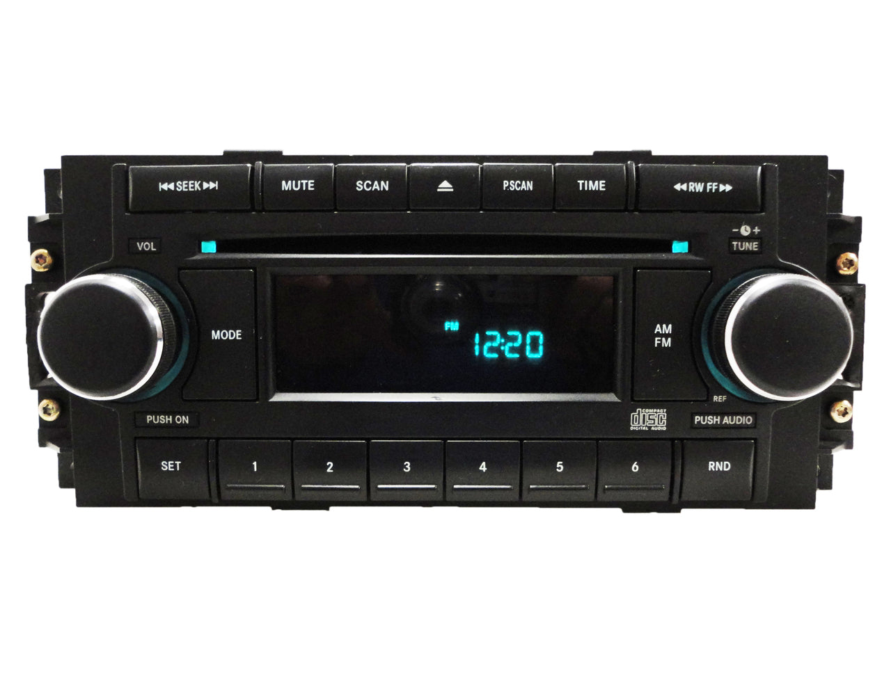 2004 - 2008 Chrysler Jeep Dodge OEM AM FM Radio CD Player Receiver With CHROME Knobs REF