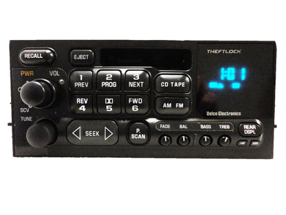 GMC CHEVY CHEVROLET CADILLAC Yukon Denali Sierra Silverado Tahoe Escalade Astro Radio Stereo Tape Cassette Player 09354155 1996 1997 1998 1999 2000 2001 UL0, UP0