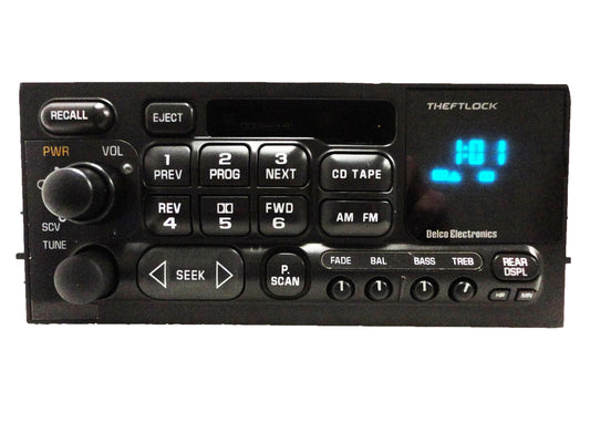 GMC CHEVY CHEVROLET CADILLAC Yukon Denali Sierra Silverado Tahoe Escalade Astro Radio Stereo Tape Cassette Player 09354155 1996 1997 1998 1999 2000 2001 UL0, UP0