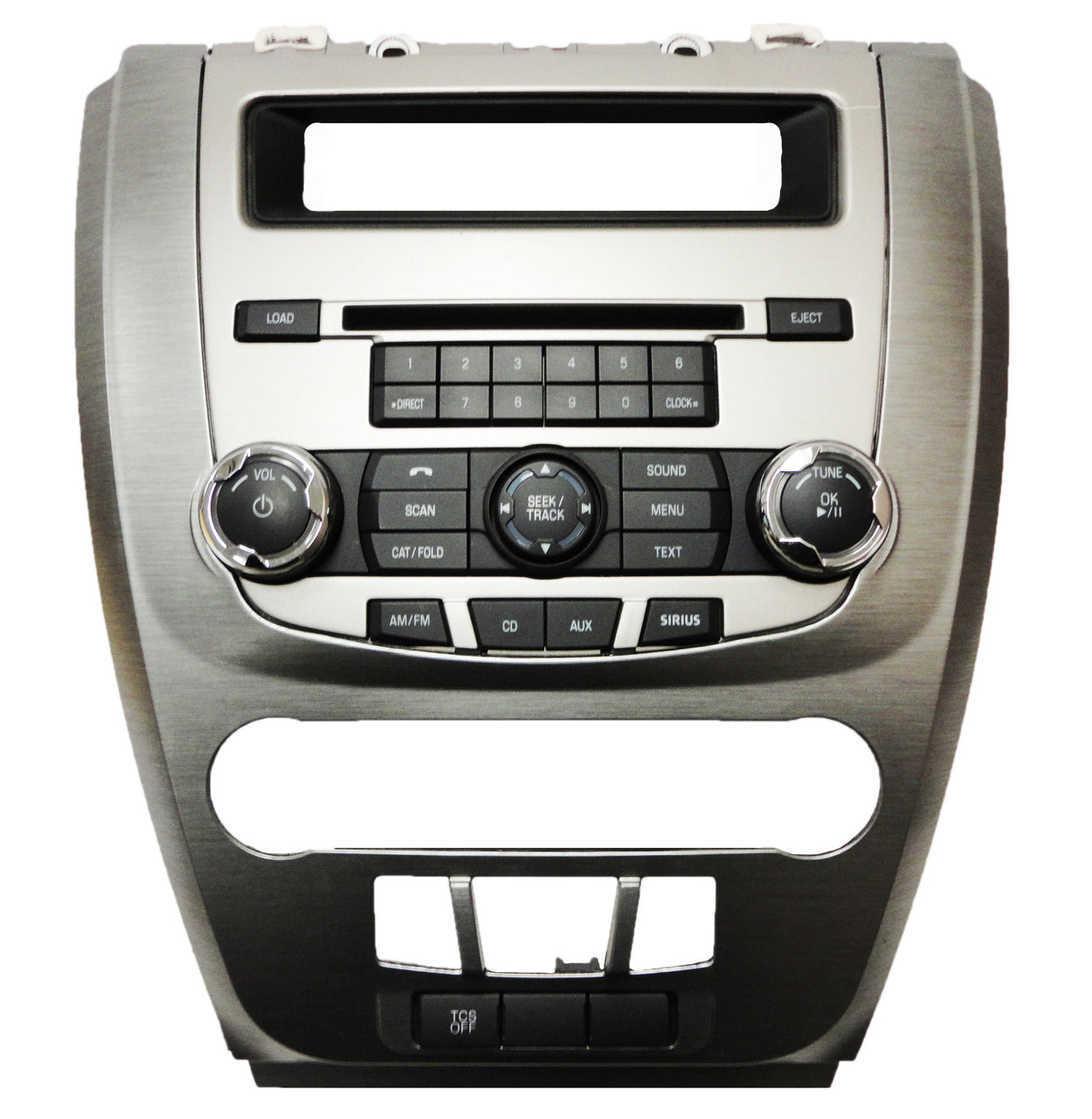 2010 2011 2012 FORD Fusion Mercury Milan DASH RADIO TRIM BEZEL 6CD Brushed Silver