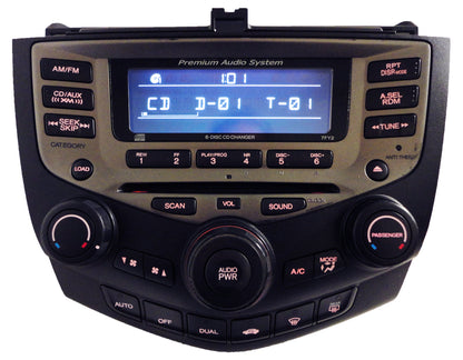 04 05 06 07 Honda Accord Premium Audio System Radio XM Aux  6 Disc Changer CD Player 7FY2