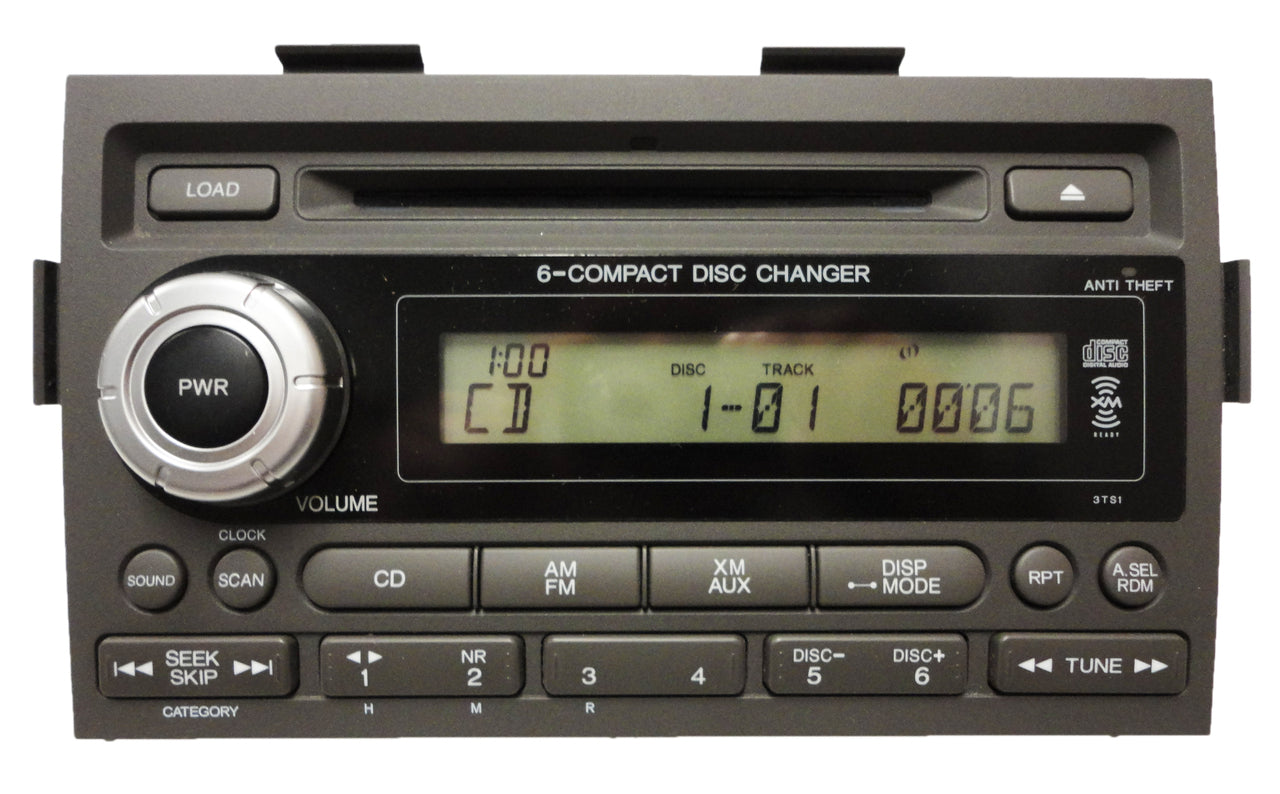 2006 2007 2008 Honda Ridgeline XM Radio and 6 Disc MP3 CD Changer WARM GREY 3TS1