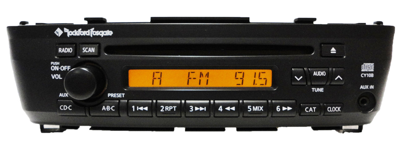 2000 - 2006 Nissan Sentra OEM AM FM ROCKFORD FOSGATE Radio Stereo Single CD Player AUX Remote Changer Controls 9 Speaker System